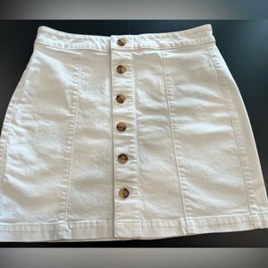 Loft white denim skirt. Size 10